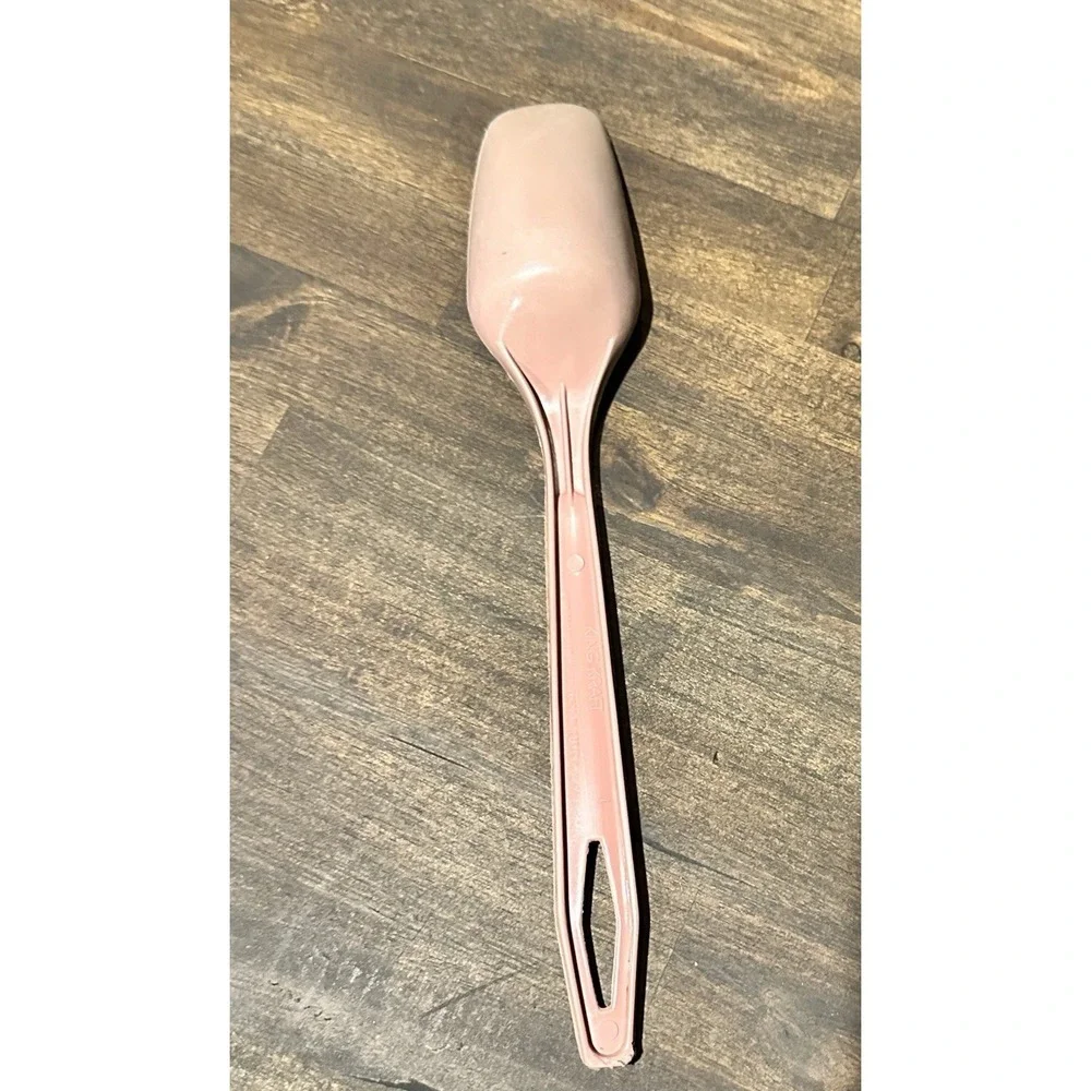 Vintage KING KRAFT Serving Spoon Nylon Plastic Cooking Utensil Mauve Pink 11